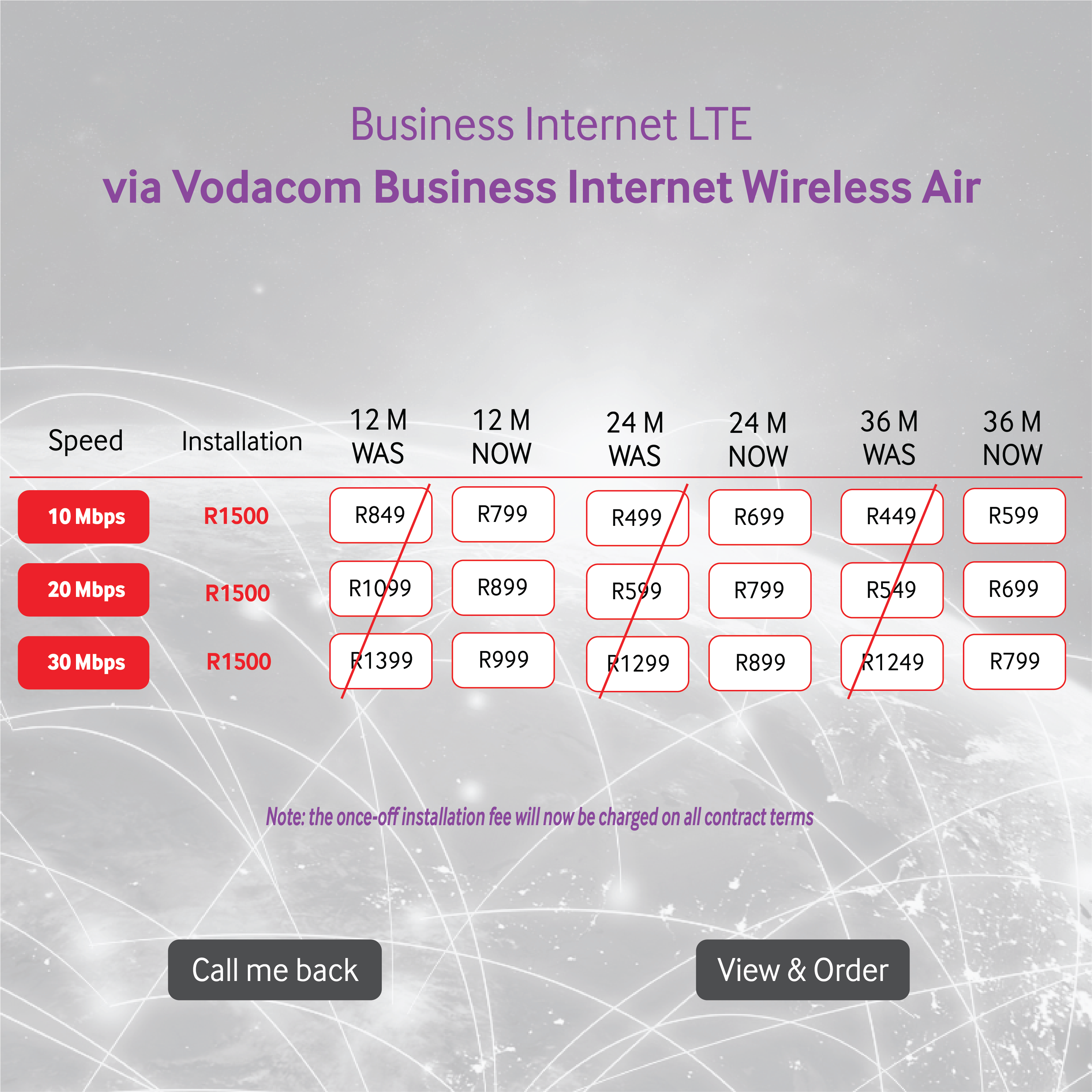 Vodacom Fiber to the home (FTTH)